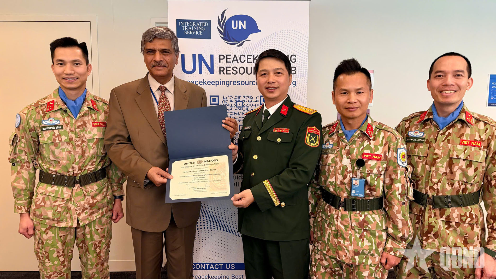 Dấu mốc khẳng định năng lực huấn luyện gìn giữ hòa bình Liên hợp quốc của Việt Nam